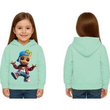 Sedirli Unisex Groot Baskılı Çocuk Swaetshirt Kapüşonlu 3 Iplik Şardonlu