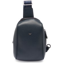 Tergan Lacivert Hakiki Deri Unisex Çapraz Askılı Çanta - S1AC00021511-A38