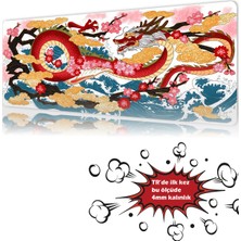 Urzuva Dragon’s Spring 90X40 4mm Kalınlık  Premium Gaming Oyuncu Mousepad, Anti Slip Xxl Mouse Pad