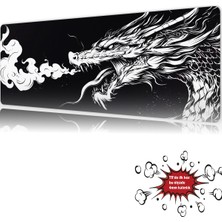 Urzuva Smoke Of The Dragon 90X40 4mm Kalınlık  Premium Gaming Oyuncu Mousepad, Anti Slip Xxl Mouse Pad