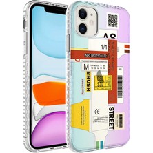 Egstech Apple iPhone 11 Kılıf Kenarları Airbumper Darbeye Dayanıklı Tasarım Renkli Desenli Silikon Elegans Case