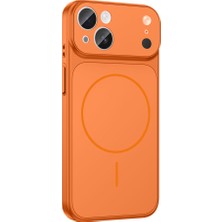 Gpack iPhone 14 Uyumlu Kılıf Formen M-Safe Şarj Özellikli Kamera Korumalı Turuncu