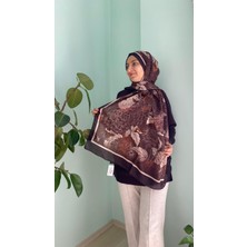 Ahsen Şal ve Aksesuar Scarfella Desenli Naturel Şal