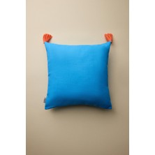 Vanilla Home Color Think Baskılı Püsküllü Kırlent Kılıfı