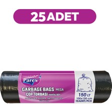 Parex Professional 10'lu Çöp Torbası Hantal Boy 100 x 150 cm 25 Paket