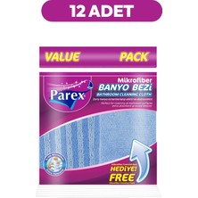 Parex Mikrofiber Banyo Bezi (Mikrofiber Temizlik Bezi Hediye) Onikili Paket