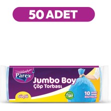 Güçlü Çöp Torbası Jumbo Boy 10'lu 80 x 110 cm 25 Paket 1 Koli
