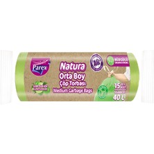 Parex Natura Büzgülü Çöp Torbası Orta Boy 15'li 55 x 60 cm