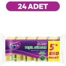 Klasik Yeşil Sünger Oluklu 5'li 24 Paket 1 Koli