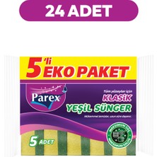 Klasik Yeşil Sünger Düz 5'li 24 Paket 1 Koli