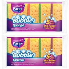 Bubble Sünger Düz 5'li İkili Set