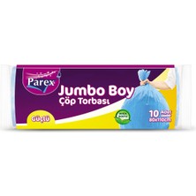 Parex Güçlü Çöp Torbası Jumbo Boy 10'lu 80 x 110 cm