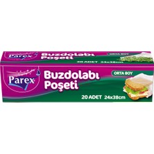 Parex 20'li Buzdolabı Poşeti Orta Boy 24 x 38 cm