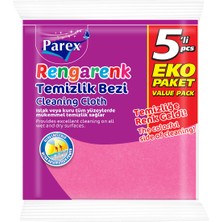 Parex Rengarenk Temizlik Bezi 5'li