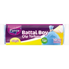 Güçlü Çöp Torbası Battal Boy 10'lu 72 x 95 cm