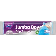 Parex Ekstra Dayanikli Çöp Torbası Jumbo Boy 10'lu 80 x 110 cm