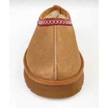 Yazın Ayakkabıları Taba Içi Tüylü Kalın Tabanlı Terlik