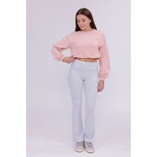 Happinice Bel Lastik Crop Sweat