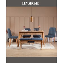 Luma Home Atlantik-Lacivert Large Yemek Masası Takımı