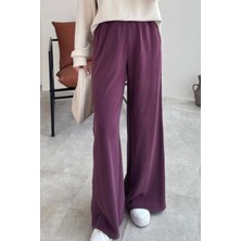 Tesettür Diyarı Mono Yanları Düğmeli Oysho Tesettür Pantolon- Bordo