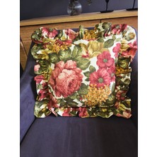 Fırfırlı Vintage Kırlent Kılıfı Sıvı Itici Özeliğe Sahip