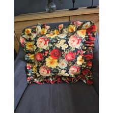 Fırfırlı Vintage Kırlent Kılıfı Sıvı Itici Özeliğe Sahip