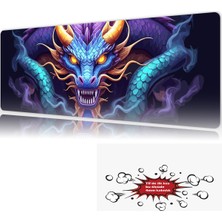 Urzuva Azure Dragon 90X40 4mm Kalınlık Premium Gaming Oyuncu Mousepad, Anti Slip Xxl Mouse Pad