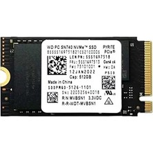 çınar  ticaret wd sn740 2242 512 gb pcıe 4.0 nvme m.2 5150-4850mb/s ssd (kutusuz)