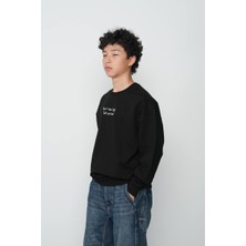 Loco Loco 2 Iplik Van Gogh Nakış Işlemeli Baskılı Sweat (09-15 Yaş Arası) - Siyah