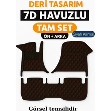 Trobus Opel Combo (Eski Kasa) 2013 7d Havuzlu Deri Oto Paspas Seti - [siyah Kırmızı]