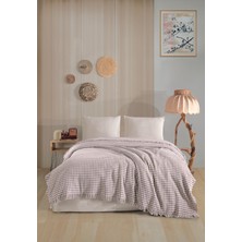 Luxtex Kazayağı Desenli Çok Amaçlı Pike, Yatak Örtüsü, Koltuk Örtüsü, Tv Battaniyesi, 180 x 200 cm
