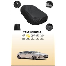 Dokaca Siyah Citroen Ds5 2011 - 2021 Uyumlu Araba Brandası, Koruyucu Örtü, Oto Branda