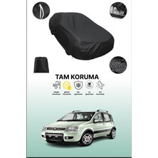 Dokaca Siyah Fiat Panda 2011 - 2021 Uyumlu Araba Brandası, Koruyucu Örtü, Oto Branda