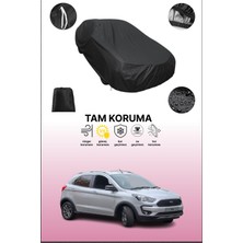 Dokaca Siyah Ford Ka+ Active Uyumlu Araba Brandası, Koruyucu Örtü, Oto Branda