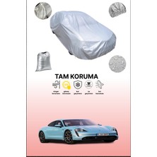 Dokaca Gri Porsche Taycan 4s 2019 - 2021 Uyumulu Oto Branda, Araba Brandası, Koruyucu Örtü
