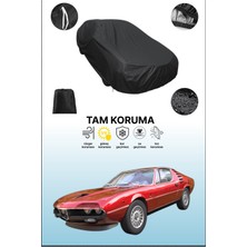 Dokaca Siyah Alfa Romeo Montreal 1970 - 1977 Uyumlu Araba Brandası, Koruyucu Örtü, Oto Branda