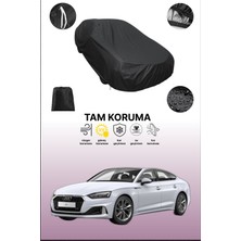 Dokaca Siyah Audi A5 Sportback Uyumlu Araba Brandası, Koruyucu Örtü, Oto Branda