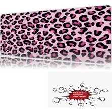 Urzuva Leopar Desen 90X40 4mm Kalınlık  Premium Gaming Oyuncu Mousepad, Anti Slip Xxl Mouse Pad