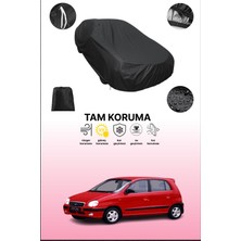 Dokaca Siyah Hyundai Atos Spirit 1999 - 2003 Uyumlu Araba Brandası, Koruyucu Örtü, Oto Branda