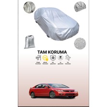 Dokaca Gri Honda Civic Sedan Si Us 2008 - 2021 Uyumulu Oto Branda, Araba Brandası, Koruyucu Örtü