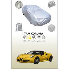 Dokaca Gri Alfa Romeo 4c Spider Uyumulu Oto Branda, Araba Brandası, Koruyucu Örtü
