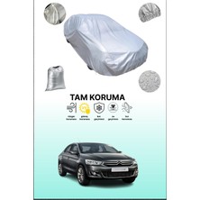 Dokaca Gri Citroen C-Elysee 2013 - 2021 Uyumulu Oto Branda, Araba Brandası, Koruyucu Örtü