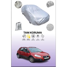 Dokaca Gri Fiat Sedici 2009 - 2021 Uyumulu Oto Branda, Araba Brandası, Koruyucu Örtü