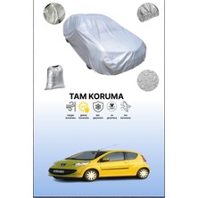 Dokaca Gri Peugeot 107 3 Kapılı 2008 - 2014 Uyumulu Oto Branda, Araba Brandası, Koruyucu Örtü