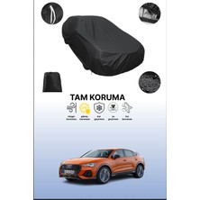 Dokaca Siyah Audi Q3 Sportback Uyumlu Araba Brandası, Koruyucu Örtü, Oto Branda