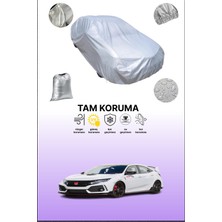 Dokaca Gri Honda Civic Type-R 2017 - 2021 Uyumulu Oto Branda, Araba Brandası, Koruyucu Örtü