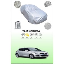 Dokaca Gri Suzuki Swift 5 Kapılı 2014 - 2017 Uyumulu Oto Branda, Araba Brandası, Koruyucu Örtü