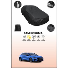 Dokaca Siyah Audi A3 Hatchback Uyumlu Araba Brandası, Koruyucu Örtü, Oto Branda