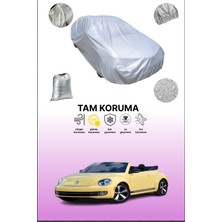 Dokaca Gri Volkswagen Beetle Cabriolet 2013 - 2021 Uyumulu Oto Branda, Araba Brandası, Koruyucu Örtü