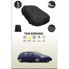 Dokaca Siyah Ford Focus 4 Kapılı 2001 - 2005 Uyumlu Araba Brandası, Koruyucu Örtü, Oto Branda